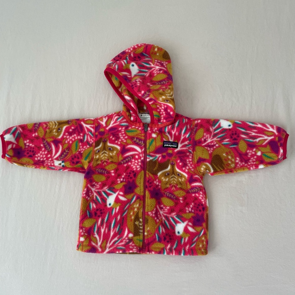 Patagonia baby girl fleece jacket size 12M
